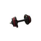 Kit Musculação Emborrachado Com Barra Maciça 0,40Mm