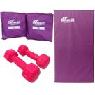 kit musculação pesos academia colchonete academia tornozeleira peso 2 kg par halter 3 kg kit musculação pesos academia colchonete academia tornozeleira peso 2 kg par halter 3 kg