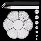Kit Nail Art Pearl Belleboost Flat-Back White 2400 unidades