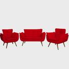 Kit namoradeira 2 poltrona opala vermelho Kit namoradeira 2 poltrona opala vermelho