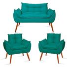 KIT Namoradeira Opala + 2 Poltronas para Sala Balaqui Decor KIT Namoradeira Opala + 2 Poltronas para Sala Balaqui Decor