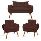 KIT Namoradeira Opala + 2 Poltronas para Sala Balaqui Decor KIT Namoradeira Opala + 2 Poltronas para Sala Balaqui Decor