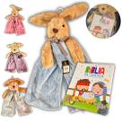 Kit Naninha Pelúcia com Livro Infantil A Bíblia da Criança Acolchoado Cartonado Para Presentear