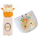 Kit Naninha prendedor de chupetas para Bebê + Travesseiro Anatômico no tema Girafinha