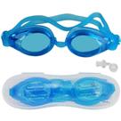 Kit Natação Óculos Protetor Ouvido Jovens Infantil Azul Claro