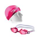 Kit Natação Speedo Swim Jr Slc Junior - Óculos e Touca Rosa -