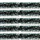 Kit Natal 5 Festão Verde Nevado Enfeite 2m X 8cm Decoração Natalina