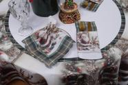 Kit Natal 8 peças 4 Guardanapos 4 Porta Talher Cozinha Mesa Posta Decoração, Ceia, Jantar Kit Natal 8 peças 4 Guardanapos 4 Porta Talher Cozinha Mesa Posta Decoração, Ceia, Jantar