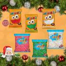 Kit Natal Confeito e Chocolate Colorido Cores Vivas de Natal