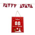 Kit Natalino Varal Feliz Natal + Placa Contagem Regressiva Kit Natalino Varal Feliz Natal + Placa Contagem Regressiva