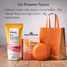 Kit Natura Tododia. Hidratante Limão Siciliano e Flor de Gardênia 80ml, Sabonete Manga Rosa e Agua de Coco, Sacola Presente