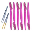 Kit navalhas sobrancelha e pinças alta precisão marco boni