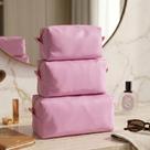 Kit Necessaire 3 Peças Feminina Luxo Organizador de Viagem Multiuso Maquiagem Cosméticos com Zíper Kit Necessaire 3 Peças Feminina Luxo Organizador de Viagem Multiuso Maquiagem Cosméticos com Zíper