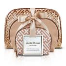 Kit Necessaire com 3 Peças Diamantes Jacki Design Dourado