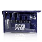 Kit Nécessaire e Frascos Azul Para Viagem De 10 Peças Jacki Design