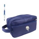 Kit Nécessaire Executiva Masculina Premium Azul Com Estampas Kit Nécessaire Executiva Masculina Premium Azul Com Estampas