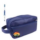 Kit Nécessaire Executiva Masculina Premium Azul Com Estampas