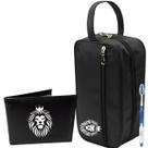 Kit Nécessaire Preta Premium Com Carteira Executiva de Leão Kit Nécessaire Preta Premium Com Carteira Executiva de Leão