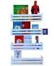 Kit Nicho de Parede Criança Livro Infantil Estante Bonecos Carrinho Pelúcia Prateleira Brinquedos Bebê 4pçs Mdf 55cm Kit Nicho de Parede Criança Livro Infantil Estante Bonecos Carrinho Pelúcia Prateleira Brinquedos Bebê 4pçs Mdf 55cm