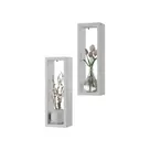 Kit Nicho Decorativo Stella Branco para Sala Hall 40 x 10cm