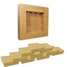 Kit Nicho Duplo Quadrado com Led 30x30x6 e 10 Caixa Quadrada 20x20x5