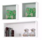 Kit Nichos Decorativo 2un 31x31x15 e 1un 61x31x15 Branco.