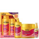 Kit Niely Gold Cabelos Danificados Reconst Potente Sh + Cond. + Cr pentear + Cr Tratamento + Oleo