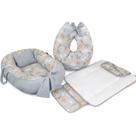 Kit Ninho + Almofada Amamentação + Trocador de Fraldas Linha Safari