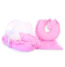 Kit Ninho c/ Mosquiteiro + Almofada Amamentação + Trocador de Fraldas - Linha Canaã