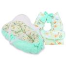 Kit Ninho c/ Mosquiteiro + Almofada Amamentação + Trocador de Fraldas - SAFARI