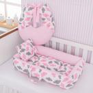 Kit Ninho e Almofada Amamentação Berço Bebê Luxo