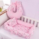 Kit Ninho Redutor com Almofada Amamentação para Bebê Menina Céu Rosa