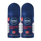 Kit NIVEA MEN Desodorante Antitranspirante Roll On Dry Impact 50ml
