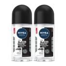 Kit NIVEA MEN Desodorante Antitranspirante Roll On Invisible Black & White 50ml