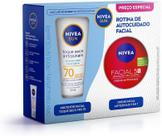 Kit Nivea Sun Toque Seco FPS 70 40 ml + Creme Facial Antissinais 100 g Proteção UV, Controle de Brilho, Anti-idade com Kit Nivea Sun Toque Seco FPS 70 40 ml + Creme Facial Antissinais 100 g Proteção UV, Controle de Brilho, Anti-idade com