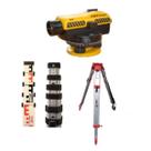 Kit Nível Óptico Automático 32x com Mira de 7m e Tripé para Topografia KTS-K62