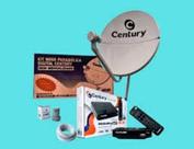 Kit Nova Antena Parabólica 60cm com Recepitor Digital HD da Century Midiabox B7