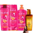 Kit Novo Liso dos Sonhos Elseve Oleo Extraordinário AHA Queratina Super Alinhador Efeito Liquid Hair