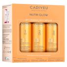 Kit Nutri Glow Mini Laminação Cadiveu 3x55ml Brilho Antifrizz Cabelos Nutridos e Saudáveis