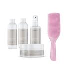 Kit nutrição fatal completo + escova desembaraçante fios therapy