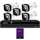 Kit Nvr Intelbras Nvd 1408P HD 1Tb purple 5 Câmeras Ip Vipc