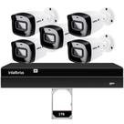 Kit Nvr Intelbras Nvd 1408P Poe HD 1T 5 Câmeras Ip Vipc Full