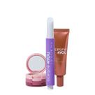 Kit Océane 4you Sombra Rose Sparkle Lip Balm Clear e Flush Bright Cherry (3 produtos)