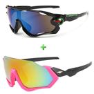 Kit Óculos De Sol Ciclismo Feminino Espelhado Proteção Uv