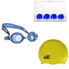 Kit Óculos Natação Focus Júnior 2.0 Hammerhead + Touca + Protetor de ouvido Kit Óculos Natação Focus Júnior 2.0 Hammerhead + Touca + Protetor de ouvido