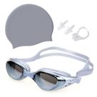 Kit Óculos Touca Silicone Protetor Nasal Aurícular Natação Profissional Hero Band
