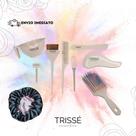 Kit Off White Trissé Acessórios Estampa Escova Touca Cetim Cabelo sem Frizz Tintura Profissional