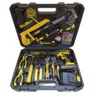 Kit Oficina Maleta de Ferramentes Com Furadeira Parafusadeira Portatil 60 Pecas