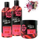 Kit Oh My! Cresce Forte, Cabelão! 500ml 3 Itens