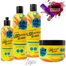 Kit Oh My Liso Até Falar Que Chega 300ml 4 Itens